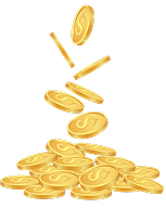 Coins representing in-game currency
